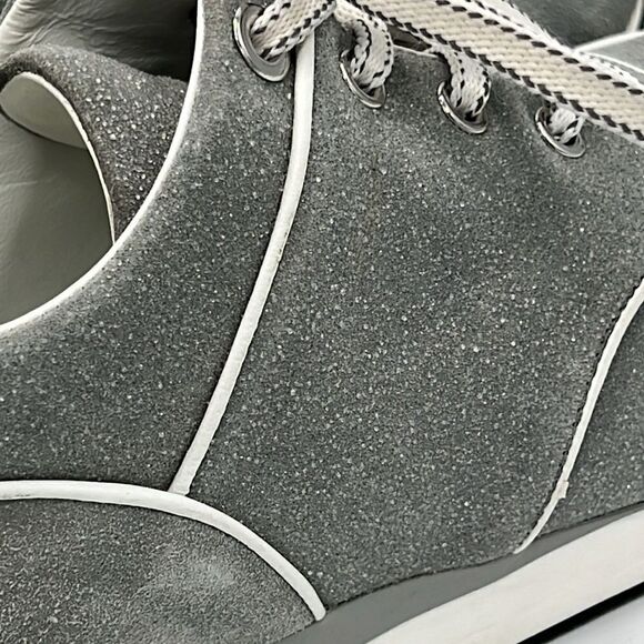 Max Mara Suede Sneakers With Small Wedge In Grey size 37.5 B24A2 - Picture 6 of 10
